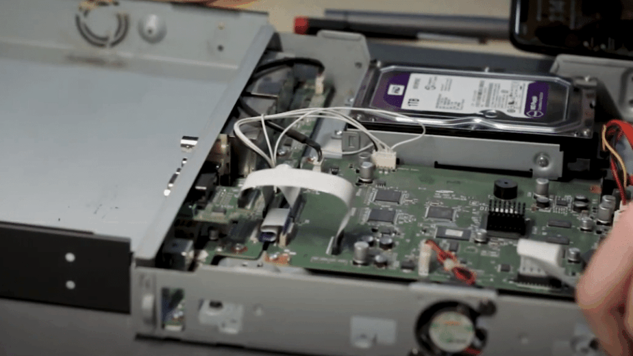 Security camera system DVR video extraction.