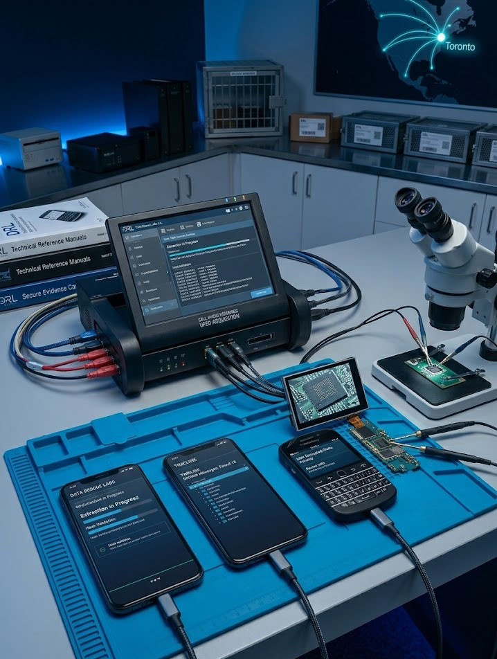 Certified mobile device forensics laboratory and smartphone extraction hardware at Data Rescue Labs